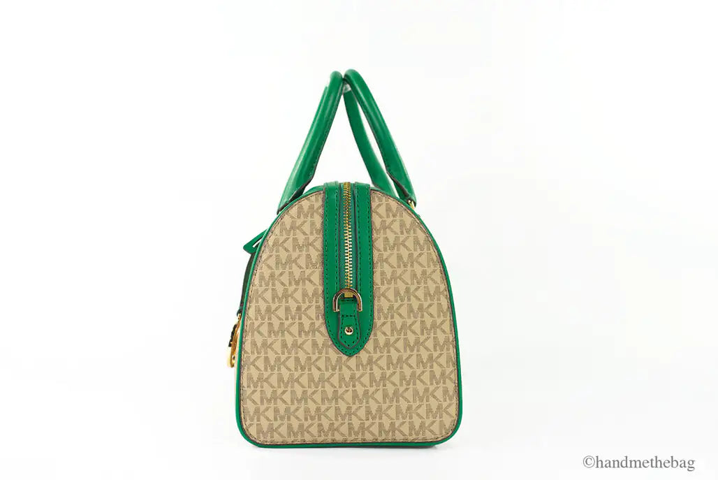 Michael Kors Travel Medium Palmetto Green Signature Duffle Bag