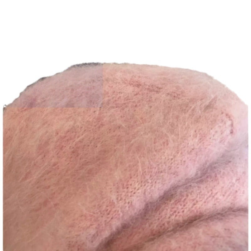 Mink Sweater Women's Thick Thermal Head Cover