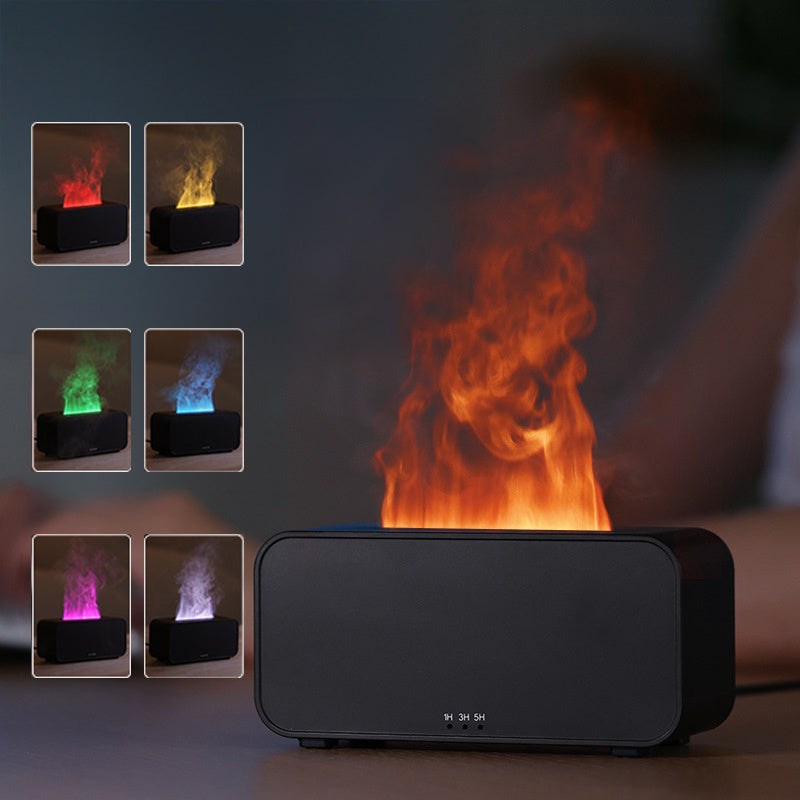 Diffuseur d'arôme de simulation de chronométrage Usb Humidificateur de flamme domestique