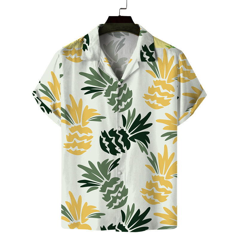 Cuban Collar Loose Hawaiian Beach Short Sleeves